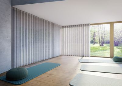 Gordijnsystemen, SG 3870, Yoga room, recessed curtain track