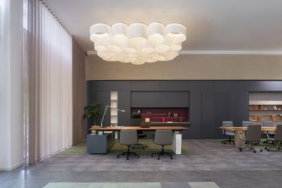 Elektrisch bediende gordijnsystemen, SG 5600, Colorama 1, UFOU Showroom, Shanghai, China